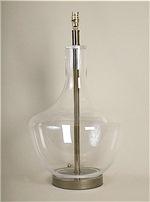 ALEXANDERS 61CM GLASS/BRASS THICK BASKET LAMP